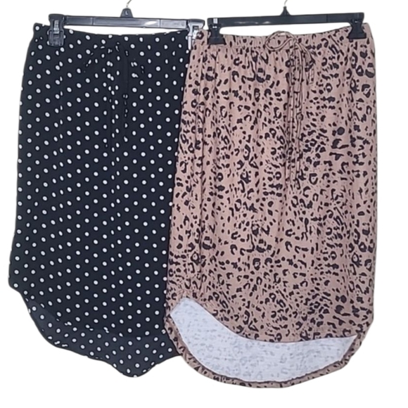 SHEIN Bundle Of 2 Hi Lo Print Skirts - Picture 1 of 12